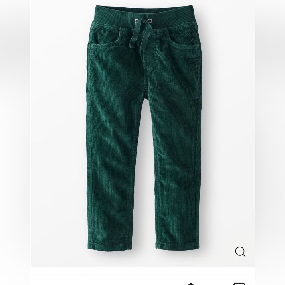 *Hanna Andersson Green Corduroy Pull OnKids Pants